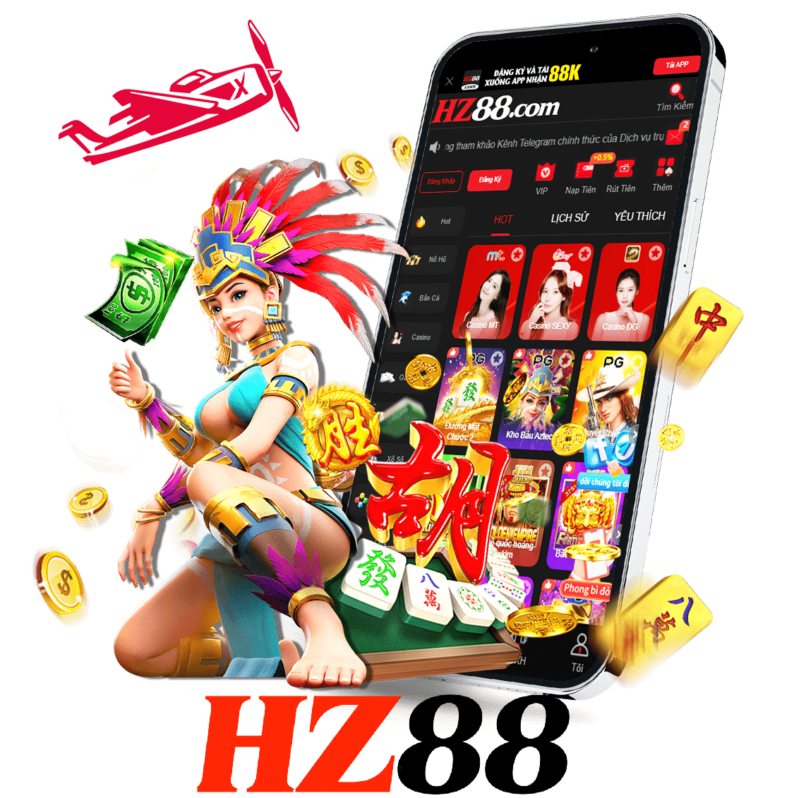 Giao diện HZ88 trên di động